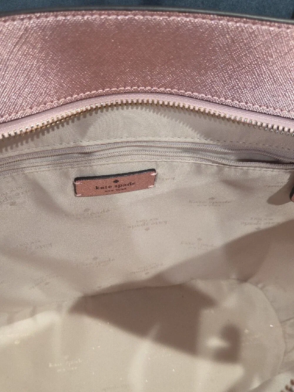 kate spade Pink Glitter Tote with Dual Shoulder Straps